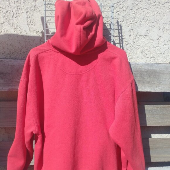Champion Men's Powerblend Script Logo Fleece Graphic Hoodie RED XL - Picture 2 of 8